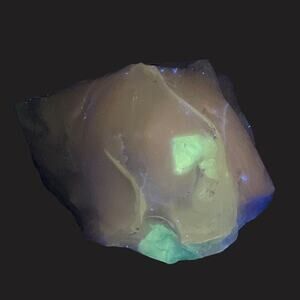 Satin Blue Milk Glass Art Glass Cullet Glowing Uranium‎ Infusion #5GX107